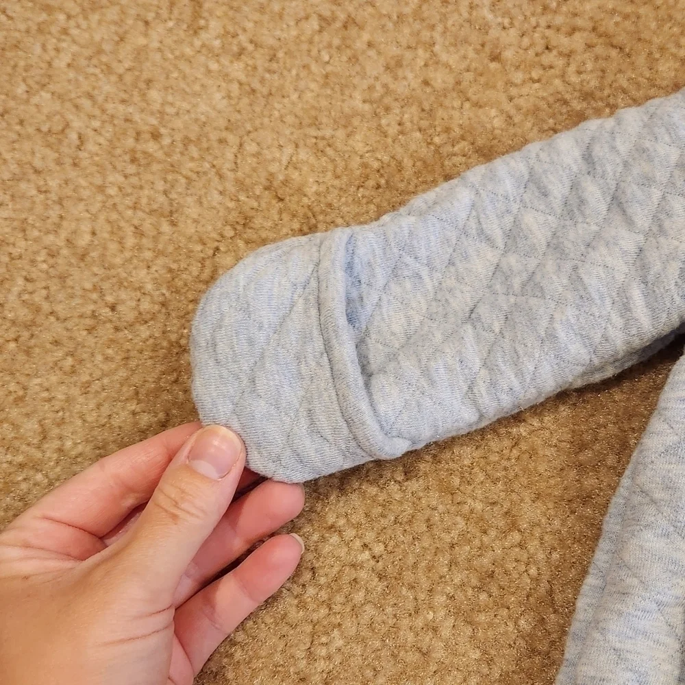 CARTER'S Snap Around Quilted Unisex Blue Baby Snow Bunting 3 months